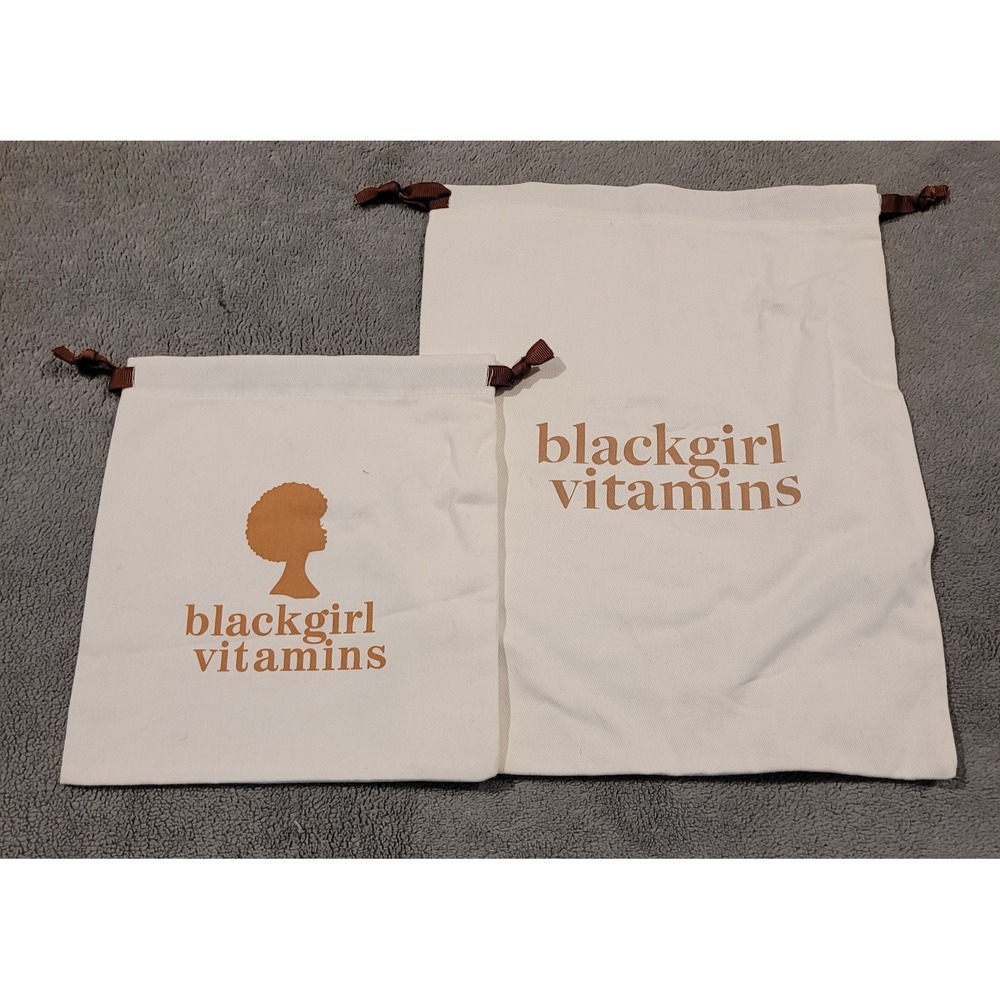 Black Girl Vitamins *Bags Only* Lot Of 2 functional eco-friendly Cotton